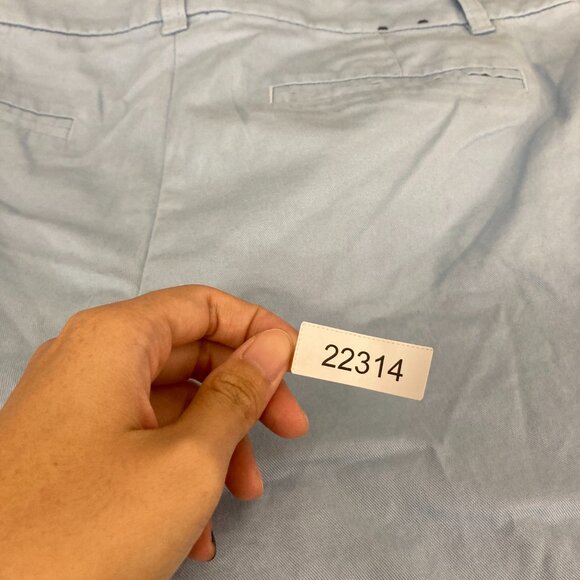 J. Crew size 16 Light Blue Cotton Shorts Comfy Coastal Vacation - Picture 10 of 11